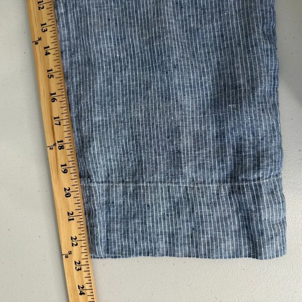Everlane Linen Jumpsuit‎ Blue Pinstriped Size 0